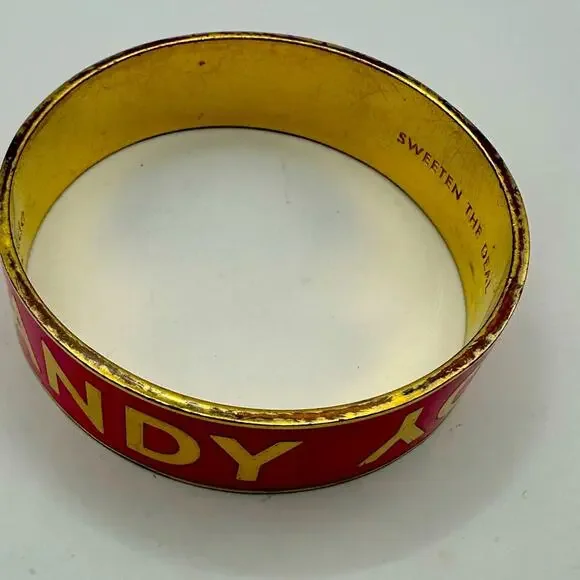 kate spade ARM CANDY Bracelet Pink Gold Bangle Preppy Retro Summer - Picture 10 of 14